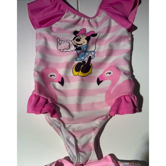 Minnie Mouse and Sea Shell Tassel Pink Bathing Suits lot of 2 Girl Sz 2T - Picture 5 of 8